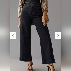 Anthropologie Maeve The Colette High Rise Crop Wide-Leg Jeans